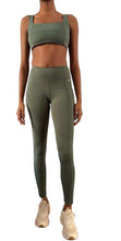 Carregar imagem no visualizador da galeria, Product Front: Uv Line Fitness Bas Legging Fit Aspen Green Cactus Upf50+