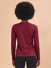 Carregar imagem no visualizador da galeria, Model Back: Uv Line T-Shirt Longsleeve Uvpro Vermelho Quimado Upf50+