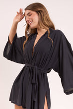 Carregar imagem no visualizador da galeria, Image 05: Rio De Sol Robe De Plage Black Kimono