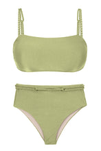 Carregar imagem no visualizador da galeria, Product Front: Rio De Sol Ensemble Set Oliva Bandeau-Reto Hotpants