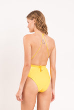 Carregar imagem no visualizador da galeria, Model Back: Rio De Sol Une Pièce Amarelo New Vegas