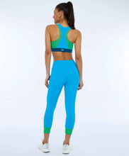 Carregar imagem no visualizador da galeria, Image 04: Alto Giro Fitness Haut Top Blackout Decote Alto Recortes Azul Vivid