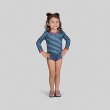 Carregar imagem no visualizador da galeria, Model Front: Uv Line Maillot De Bain Bébé Macaquinho Baby Listras Upf50+