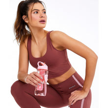 Carregar imagem no visualizador da galeria, Image 04: Alto Giro Fitness Haut Top Bodytex Ii Com Laser Marrom Mahogany