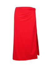 Carregar imagem no visualizador da galeria, Product Front: Rio De Sol Jupe De Page Rouge Long-Skirt-Knot