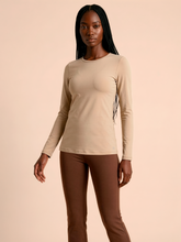 Carregar imagem no visualizador da galeria, Gallery: Uv Line T-Shirt Longsleeve Fem New Fit Sand Upf50+