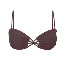 Carregar imagem no visualizador da galeria, Product Front: Rio De Sol Haut Top Malibu-Ebano Bandeau-Iris