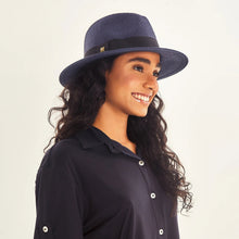 Carregar imagem no visualizador da galeria, Image 04: Uv Line Chapeau Panama Hat Shanghai Imp Uni Navy Blue Upf50+