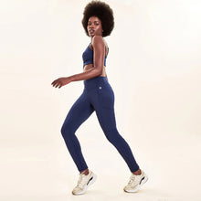Carregar imagem no visualizador da galeria, Image 04: Uv Line Fitness Bas Legging Fit Aspen Navy Blue Upf50+