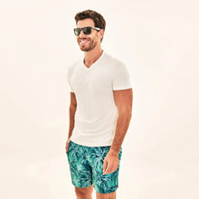 Carregar imagem no visualizador da galeria, Image 05: Uv Line Short De Bain Short Acqua Coqueiros Turquesa Upf50+