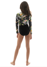 Carregar imagem no visualizador da galeria, Model Back: Maaji Une Pièce Fille Black Bouquet Miku One Piece