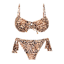 Carregar imagem no visualizador da galeria, Product Front: Rio De Sol Ensemble Set Leopard Balconet-Tie Italy