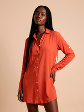 Carregar imagem no visualizador da galeria, Image 03: Uv Line Chemise Shirtdress Copenhagen Pitanga Upf50+