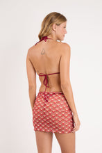 Carregar imagem no visualizador da galeria, Model Back: Rio De Sol Jupe De Page Floral-Scales Mini Skirt Ruched