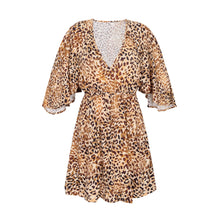 Carregar imagem no visualizador da galeria, Product Front: Rio De Sol Mini Dress Leopard Mini Dress
