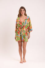 Carregar imagem no visualizador da galeria, Model Front: Rio De Sol Robe De Plage Tropical Kaftan Bel