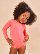 Carregar imagem no visualizador da galeria, Model Back: Uv Line Maillot De Bain Bébé Baby Longsleeve Swimsuit Coral Upf50+