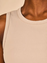 Carregar imagem no visualizador da galeria, Image 03: Uv Line Fitness Haut Regata Fem Ribbed Sand Upf50+