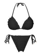 Carregar imagem no visualizador da galeria, Product Front: Rio De Sol Ensemble Set Malibu-Black Frufru