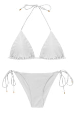 Carregar imagem no visualizador da galeria, Product Front: Rio De Sol Ensemble Set Shimmer-White Tri-Inv Cheeky-Tie