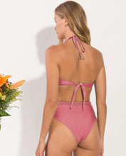 Carregar imagem no visualizador da galeria, Image 06: Rio De Sol Ensemble Set Shimmer-Confetti Twist Belted-High-Waist