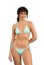 Carregar imagem no visualizador da galeria, Model Front: Rio De Sol Ensemble Set Malibu-Menta Tri-Inv Cheeky-Tie