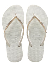 Carregar imagem no visualizador da galeria, Product Front: Havaianas Tongs Slim Crystal Mesh Sw White