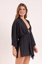 Carregar imagem no visualizador da galeria, Image 03: Rio De Sol Robe De Plage Black Kimono