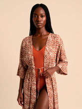 Carregar imagem no visualizador da galeria, Gallery: Uv Line Chemise Long Shirtdress Tie Dye Pitanga Upf50+