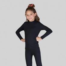 Carregar imagem no visualizador da galeria, Image 03: Uv Line T-Shirt Rash Guard Kids High-Neck Black Upf50+