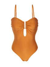 Carregar imagem no visualizador da galeria, Product Front: Rio De Sol Une Pièce Shimmer-Nocciola Sara-Op