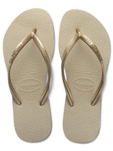 Carregar imagem no visualizador da galeria, Product Front: Havaianas Tongs Slim Sand Grey/Light Golden