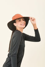 Carregar imagem no visualizador da galeria, Image 02: Uv Line Chapeau Souple/Capeline San Diego Preto Caramelo Upf50+
