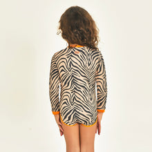 Carregar imagem no visualizador da galeria, Model Back: Uv Line Maillot De Bain Bébé Swimsuit Baby Zebra Upf50+