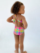 Carregar imagem no visualizador da galeria, Model Back: Rio De Sol Une Pièce Fille Tulip-Garden Santorini-Kids