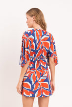 Carregar imagem no visualizador da galeria, Model Back: Rio De Sol Mini Dress Leaves Mini Dress