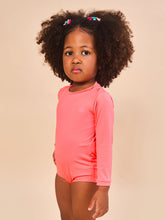 Carregar imagem no visualizador da galeria, Image 03: Uv Line Maillot De Bain Bébé Baby Longsleeve Swimsuit Coral Upf50+