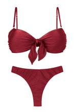 Carregar imagem no visualizador da galeria, Product Front: Rio De Sol Ensemble Set Shimmer-Divino Bandeau-Knot Nice-Fio