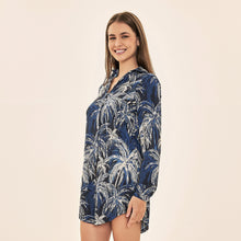 Carregar imagem no visualizador da galeria, Image 06: Uv Line Chemise Shirtdress Coqueiros Marinho Upf50+