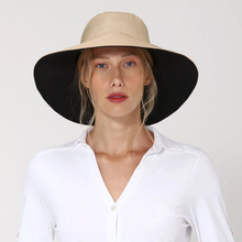 Carregar imagem no visualizador da galeria, Model Front: Uv Line Chapeau Souple/Capeline San Diego Kaki/Preto