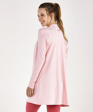 Carregar imagem no visualizador da galeria, Model Back: Alto Giro Fitness Haut Cardigan Rib Santorini Rosa Respire