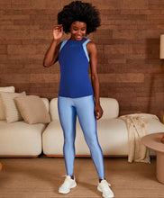 Carregar imagem no visualizador da galeria, Image 03: Alto Giro Fitness Haut Regata Skin Fit Alcas Duplas Azul Sodalite