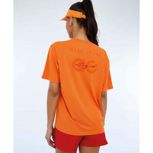 Carregar imagem no visualizador da galeria, Model Back: Alto Giro Fitness Haut T-Shirt Skin Fit Make It Fun Laranja Gym