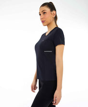 Carregar imagem no visualizador da galeria, Image 02: Alto Giro Fitness Haut T-Shirt Skin Fit Recortes Com Refletivos Preto