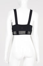 Carregar imagem no visualizador da galeria, Model Back: Alto Giro Fitness Haut Top Light Transparencia Preto