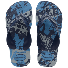 Carregar imagem no visualizador da galeria, Model Front: Havaianas Tongs Havaianas Kids Max Street Azul Aco