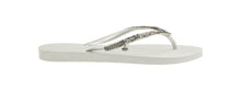 Carregar imagem no visualizador da galeria, Model Back: Havaianas Tongs Slim Crystal Mesh Sw White