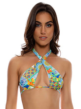 Carregar imagem no visualizador da galeria, Model Front: Luli Fama Haut Top Cross Diamond Amalfi