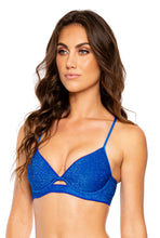 Carregar imagem no visualizador da galeria, Image 02: Luli Fama Haut Top Peek A Boo Stardust Royal Blue