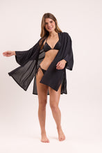 Carregar imagem no visualizador da galeria, Image 11: Rio De Sol Robe De Plage Black Kimono